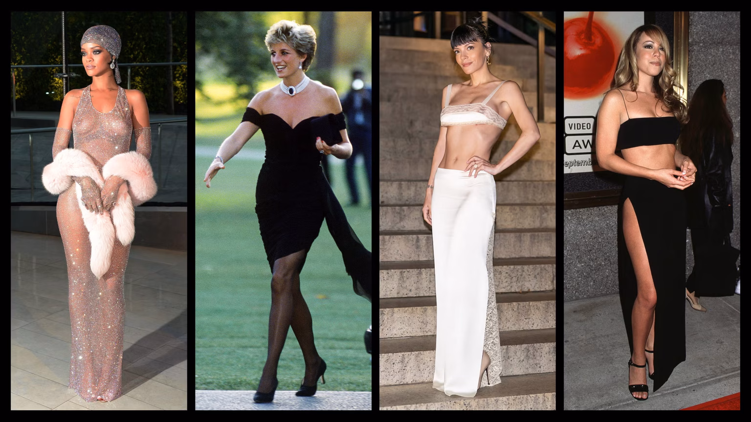 لباس انتقام؛ از جنجال پرنسس دایانا تا برهنگی بنددار لیلی آلن / 10 استایل سکسی و آتشینی که ستاره‌ها برای کوبیدن شوهران سابقشان پوشیدند!