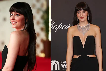 جنجال آفرینی داکوتا جانسون با لباس نیمه عریان در قلب عربستان